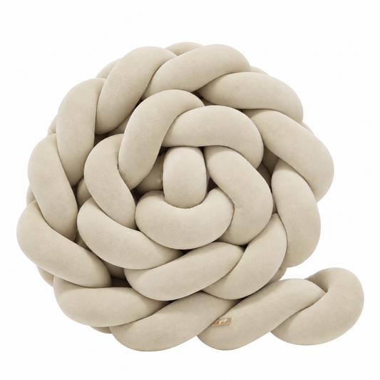 Tour de lit tressé beige